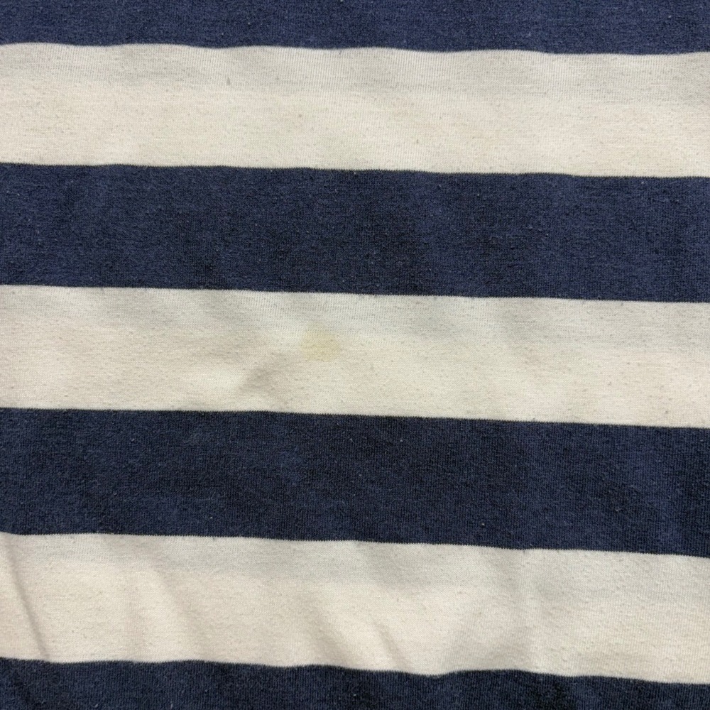 Energie Sweatshirt Mens L Navy Blue White Striped Good Vintage Crest Pocket 610 - Picture 4 of 11